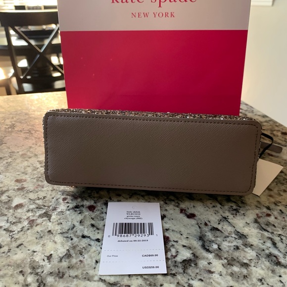 NWT Authentic Kate Spade Glitter Makeup Bag - Picture 6 of 6